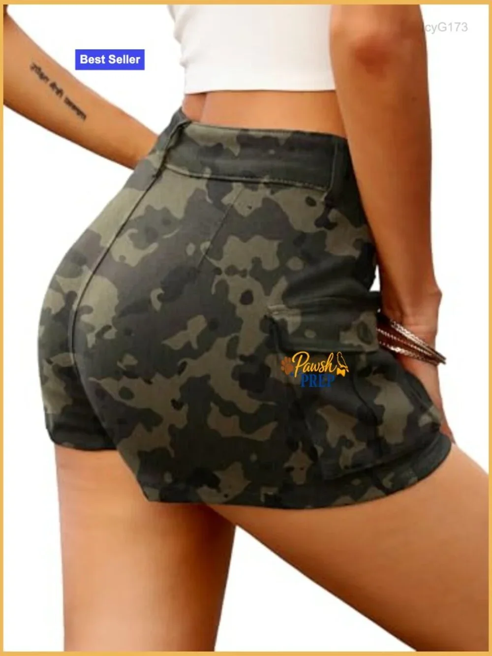 High Stretch Denim Cargo Skort - Y2K Mini Jeans Skirt Shorts with Pockets